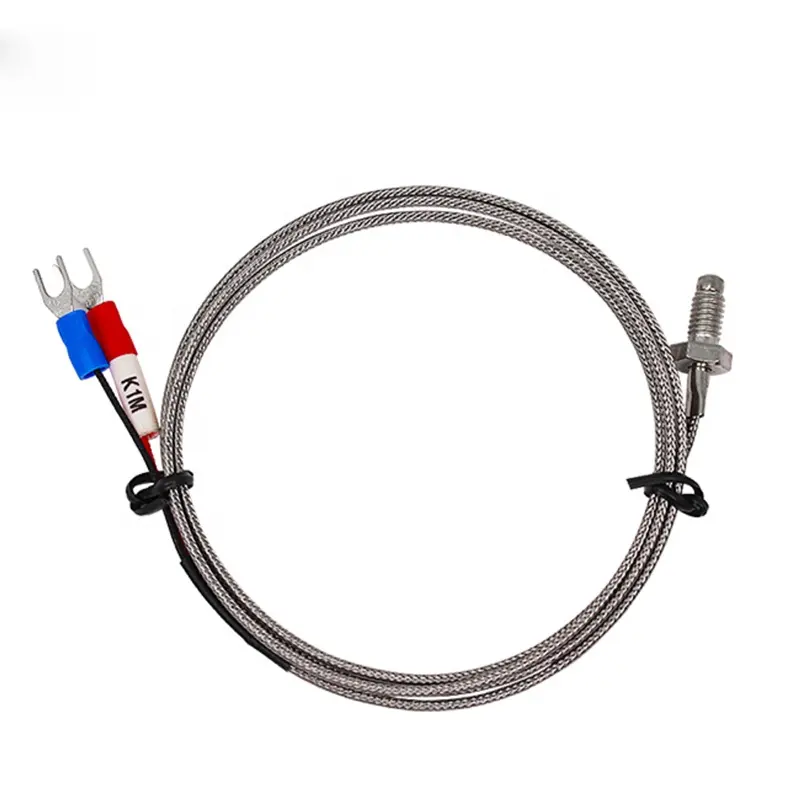 K जम्मू ई एस PT100 प्रकार पेंच तापमान सेंसर Thermocouple WRNT-02