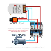 Interruptor Inalámbrico Universal RF 433Mhz 110V 220v 30A con Alcance de 5000M, Control Remoto para Puerta Eléctrica, Luz, Bomba de Agua G804