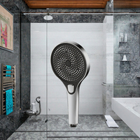 Vente directe usine – Filtre de pommeau de douche haute pression chromé à triple/double sortie d'eau pour salle de bain et toilettes – Garantie 5 ans