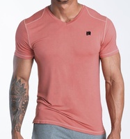 Service OEM T-shirts confort de performance de style inégalé pour hommes T-shirt en bambou à col en V pour hommes T-shirt Gym Muscle t-shirt