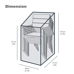 <span class=keywords><strong>Housse</strong></span> <span class=keywords><strong>de</strong></span> chaise empilable anti-UV et imperméable pour meubles d'extérieur, <span class=keywords><strong>jardin</strong></span>, patio, balcon - Product Image 2