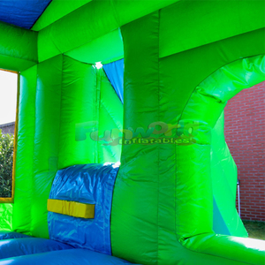 Castillo inflable comercial para niños, combo de castillo inflable y tobogán con temática de jungla. - Product Image 6