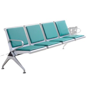 Silla de Espera para Hospital, de Acero Inoxidable, Resistente, con Asiento de Cuero Multicolor - Product Image 2