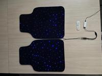 Ensemble de tapis de sol de voiture à fibres optiques LED 12V de taille universelle, contrôlable par application, effet ciel étoilé