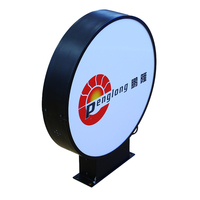Boîte à lumière néon de grande qualité, forme ronde, cadre en aluminium, utilisation en extérieur, affichage mural, enseigne rétroéclairée par LED