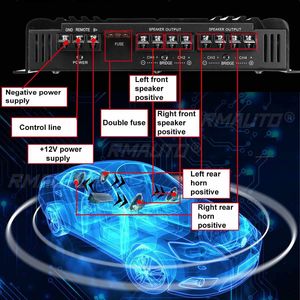 7900W 4 Channel Car <b>Amplifiers</b> Subwoofer <b>Speaker</b> Audio <b>Amplifier</b> Vehicle Subwoofer Bass <b>Amplifier</b> Enclosure Auto Sound Car Audio - Product Image 3