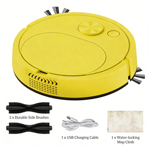 Mini aspirateur robot 1200 PA, forte aspiration, 3-en-1, balayage, aspiration, serpillière, nettoyage humide et sec, alimentation par batterie USB - Product Image 3