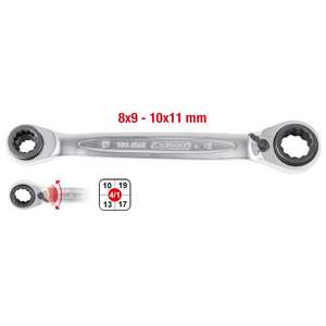 KS TOOLS - 503.4546 4 en 1 GEAR plus clé à cliquet double inversion-EAN 4042146225554 WRENCHES RING WRENCHES - Product Image 2