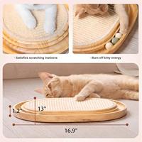 Tempat Tidur Kucing, Alat Penggaruk Kucing, Perlengkapan Hewan Peliharaan, Furnitur Kucing Multifungsi, Mainan Pengasah Cakar Kucing, Penggaruk Kucing Oval