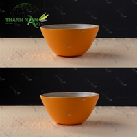 Vente en gros de bols en bambou écologiques jetables de haute qualité, couleur ambre, avec logo personnalisé gravé au laser, directement du Vietnam