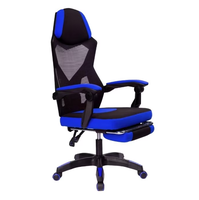 Chaise ergonomique en maille à prix d'usine, confortable, avec accoudoirs articulés, dossier haut, pivotante à 360°, durable, inclinable avec repose-pieds pour adultes