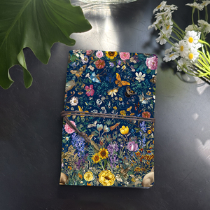 A6 máy tính xách tay cổ điển với cà vạt đóng cửa giấy dày món quà tuyệt vời cho cuộc họp bán hàng ghi chú với hoa bướm chim thỏ P - Product Image 1