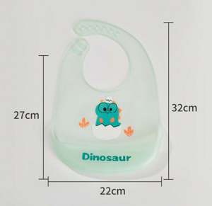 Bavoirs en silicone pour bébé personnalisables en gros, confortables, doux, facilement ajustables, fermeture à boutons, imperméables, sans BPA, motifs imprimés - Product Image 1