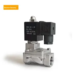 304 Edelstahl-Hochdruckmagnet-Steuer membran Wasseröl-Luft ventil 220V/24V Normaler weise geschlossene <span class=keywords><strong>Pilot</strong></span> ventile - Product Image 4