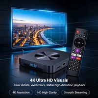 Boîtier TV H618, 2 Go de RAM, 16 Go de ROM, Android Smart SetTop Box, 4K Ultra HD, double bande 2,4 G 5G WiFi, télécommande vocale, lecteur multimédia