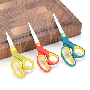 Safely Stainless Steel Student Children DIY Office Paper-Cut Scissor With Soft Grip Handle