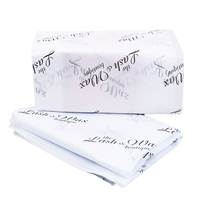 Benutzer definiertes Logo Gedruckte Geschenk verpackung/Seidenpapier/Geschenk papier blätter mit Logo 17g/m² schwarzer Druck geschenke Verpackungs papier