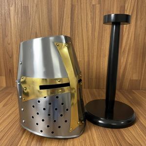 Casco de Caballero Medieval Hecho a Mano de Acero, Duradero, para Disfraces de Guerrero Histórico, Festivales Renacentistas y Colección - Product Image 4