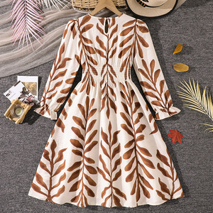 Abito da Principessa con Stampa Vacanza Francese per Bambine, Vestito Elegante Estivo con Cintura per Occasioni Speciali - Product Image 2