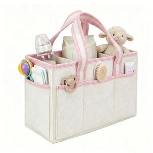 Organizador de Pañales de Fieltro para Viaje, con Asa Larga, Portátil, Plegable, Multifuncional, para Uso Diario de Bebés - Product Image 1