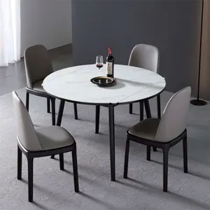 Sıcak satış yuvarlak genişletilebilir yemek masası 1 masa 4 sandalyeler 2 sandalyeler yemek odası mobilya