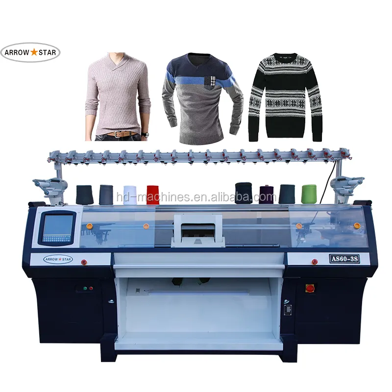 Tiga Sistem Datar Sweater Rajut Mesin untuk Dijual