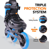 Patins à Roues Alignées de Vitesse Professionnels de Haute Qualité 100mm PU à Roues de Taille Ajustable