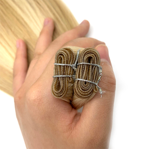 Tóc nối Nga chất lượng cao, mỏng, tự nhiên, kiểu sóng, kiểu dệt Genius, đủ màu, tóc người mềm mại - Product Image 3