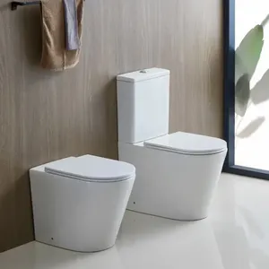 Nuovo bagno water closet lavabile in ceramica p-trap risparmio di acqua di nuovo a muro wc con sedile del water per il mercato del Regno Unito