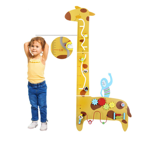Đa Chức Năng Giáo Dục Hoạt Động Bằng Gỗ Bảng Bận Rộn Đồ Chơi Tường Trẻ Em Hươu Cao Cổ Đo Chiều Cao Bảng Thông Minh Trò Chơi - Product Image 1