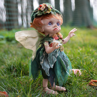 16 Zoll große, weiche Silikon-Reborn-Babypuppe, lebensechte Elfen-Feenpuppe mit eingewachsenem Haar, realistische Neugeborenen-Puppe, Figurenspielzeug, Geschenk