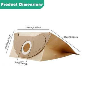 עבור karchers תואם שואב אבק שקיות מקור כוח ידני לרכב & rv עשוי שקית אבק נייר עבור mv2 wd2 a2003 a2004 - Product Image 2