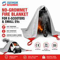 Couverture anti-feu pour trottinette électrique 4*5m, grise, double face, en fibre de verre et silicone, fabricant OEM pour projets de sécurité industrielle