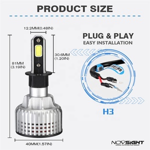Novsight/<span class=keywords><strong>Nighteye</strong></span> A500-N12/S2 C6 système d'éclairage automatique COB 6500k 10000lm 72W A MENÉ Des Lumières h4 ampoule LED 9005 h7 h11 A MENÉ Le Phare - Product Image 2