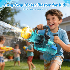 Pistola de Agua Eléctrica Gatling con LED, Pistola de Agua con Tanque de Mochila de 3000cc, Juguetes de Agua para Niños y Adultos - Product Image 4