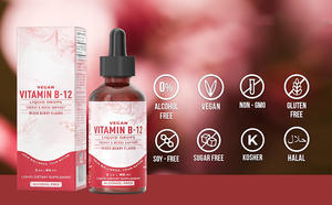 Vitamina B12 Orgánica de Marca Blanca en Gotas Líquidas para Niños, Complejo de Vitamina <span class=keywords><strong>B</strong></span> Líquido que Apoya la Salud <span class=keywords><strong>Mental</strong></span> y Física - Product Image 6