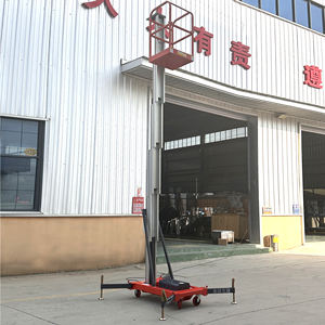 Escalera hidráulica Vertical portátil, aleación de aluminio, 4-16m, mástil Individual Doble, elevador eléctrico para hombre, elevador pequeño - Product Image 3