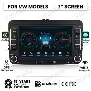 Flysonic 7 pouces 2+32 Go Navigation <span class=keywords><strong>GPS</strong></span> en stock Prêt à être expédié CarPlay Android Auto Lecteur Android <span class=keywords><strong>pour</strong></span> voiture <span class=keywords><strong>pour</strong></span> VW Golf Jetta Polo - Product Image 2