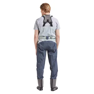 Front Chest Zipper Breathable Waders Fly Fishing Waders Stockingfoot Fishing And Hunting Custom Waders