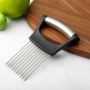 Vente flash : Trancheuse à viande en acier inoxydable, support pour éplucheur de tomates, support pour citron, trancheuse multifonctionnelle, support pour oignon avec 10 dents - Product Image 2