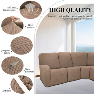 Housse <span class=keywords><strong>de</strong></span> canapé d'angle en L extensible et imperméable <span class=keywords><strong>de</strong></span> haute qualité, motif écossais, anti-poussière, durable, pour salon - Product Image 6