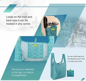 Sac fourre-tout écologique en taffetas de polyester léger et imperméable, sac d'épicerie pliable et robuste pour l'emballage alimentaire - Product Image 4