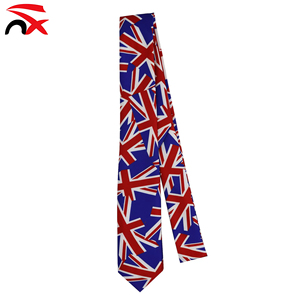 Cravates à motif <span class=keywords><strong>drapeau</strong></span> haïtien <span class=keywords><strong>de</strong></span> haute qualité, décontractées et tendance, en gros, avec logo personnalisé pour hommes, collection 2025 Nuoxin - Product Image 5
