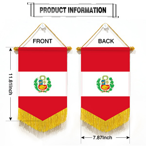 Wholesale Mini Pennant Car Flags 20x30cm Peru Wall Decor <b>Small</b> Ornaments Hanging Digital Printing Satin Material - Product Image 3