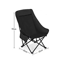 Chaises de plage légères de chaise de camping de randonnée portative pliante avec des poches latérales