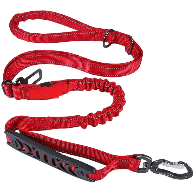 Multi-Functional Strong Dog Training Leash 2 In 1 Safety Adjustable Car Belt Long Reflective Dog Pet Leashes