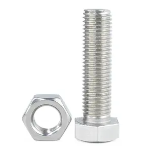 Nuts And Bolts M8 China Factory Fasteners Stainless Steel Hex Bolt And Nut Manufactures Galvanized DIN933 Plain Bolt