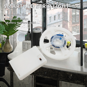 Bande lumineuse <span class=keywords><strong>LED</strong></span> flexible SMD 2835 IP20 alimentée par batterie 50cm 2M <span class=keywords><strong>Ruban</strong></span> lumineux intelligent pour rétroéclairage de miroir de maquillage - Product Image 2