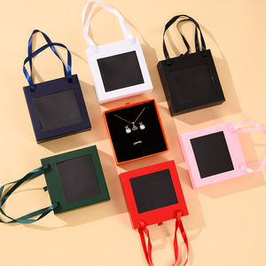 Custom Logo Portable Square Drawer Jewelry Packaging Box for Ring Necklace Earrings <b>Bracelet</b> OEM ODM Wholesale - Product Image 3