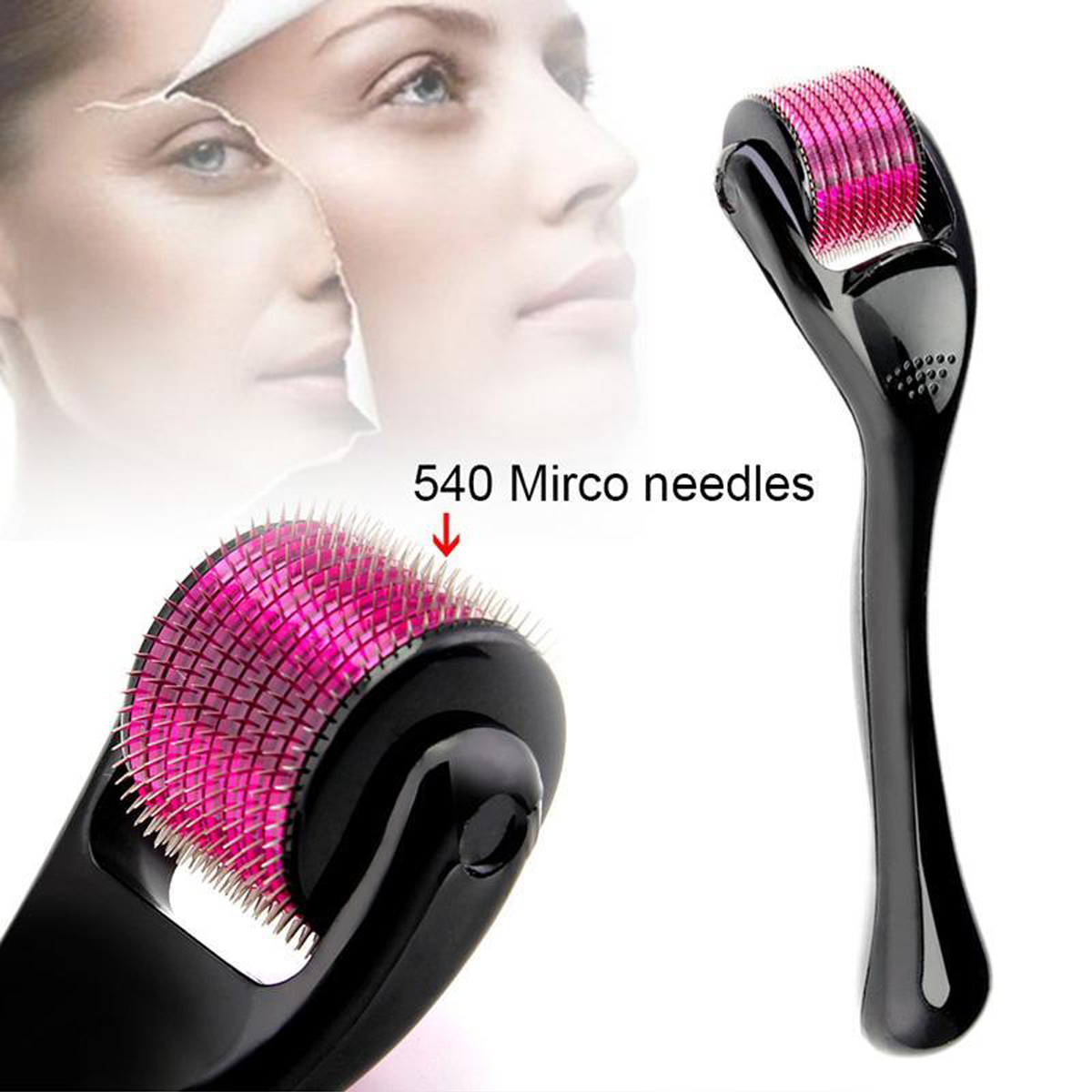 high quality derma roller Best Skin Roller 540 Titanium Micro Needles 0.5mm/1mm/1.5mm Derma Roller